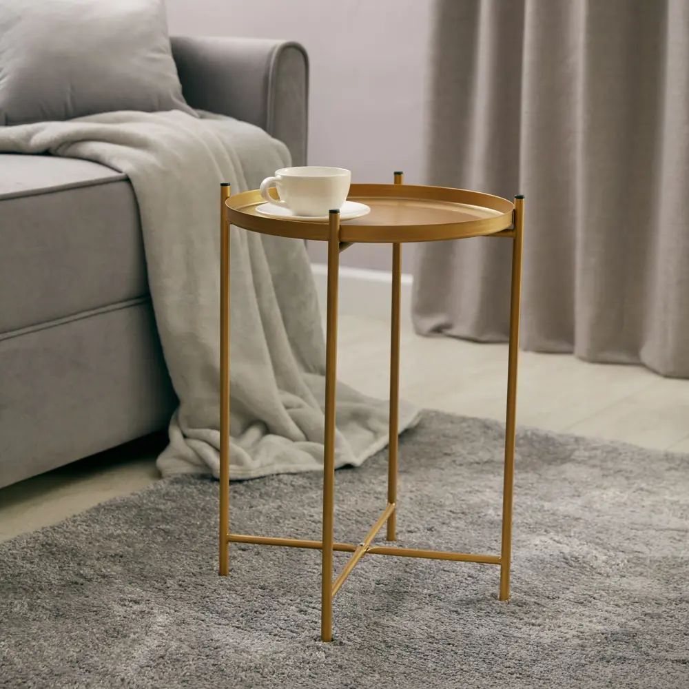 Журнальный столик Sheffilton Eva в золотистом исполнении 84178967 STLM-0046978 - Вид №4