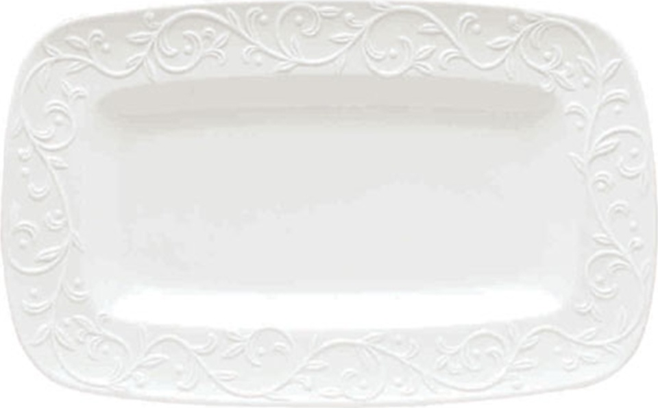 10525062 Lenox Блюдо для бутербродов прямоугольное Lenox "Чистый опал, рельеф" 30,5см Фарфор 