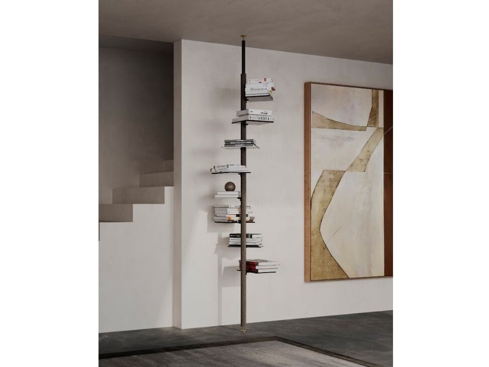 Книжный шкаф из массива дерева и стекла Pacini & Cappellini Octagon ARCH-00074375 - Вид №1