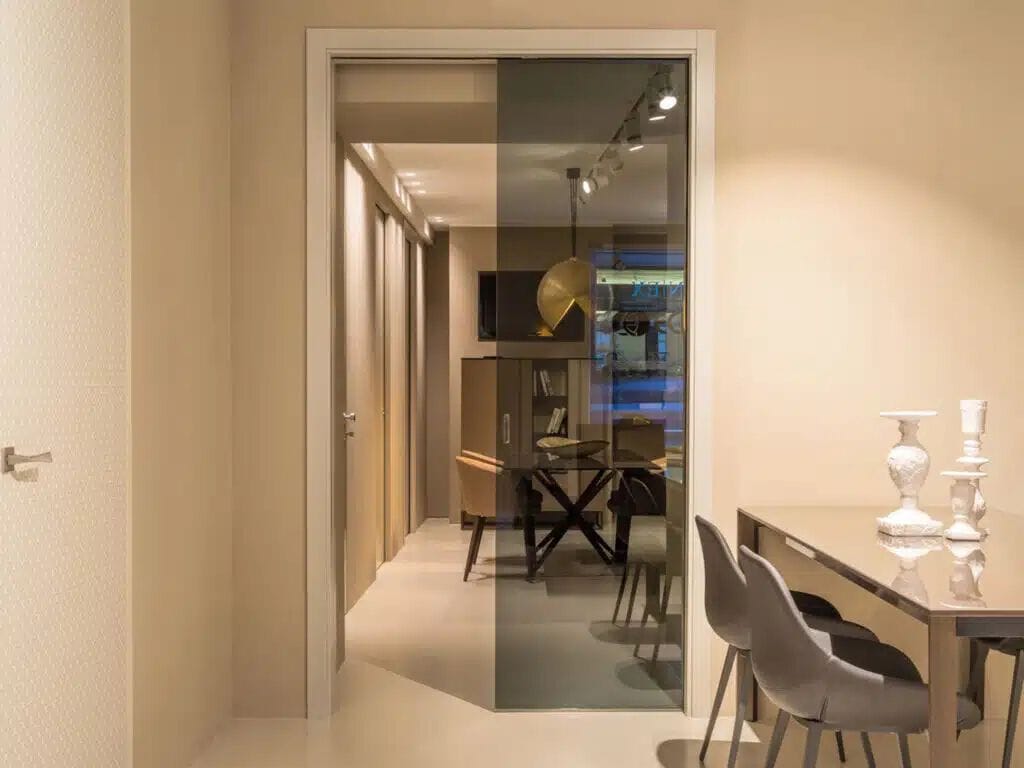 Полностью стеклянная раздвижная дверная панель без декора Eclisse дверные панели ARCH-00046759 - Вид №1