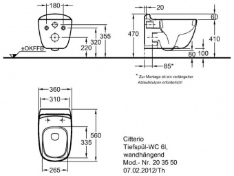 203570000 Подвесной унитаз настенный Белый Keramag  Германия  - Вид №4