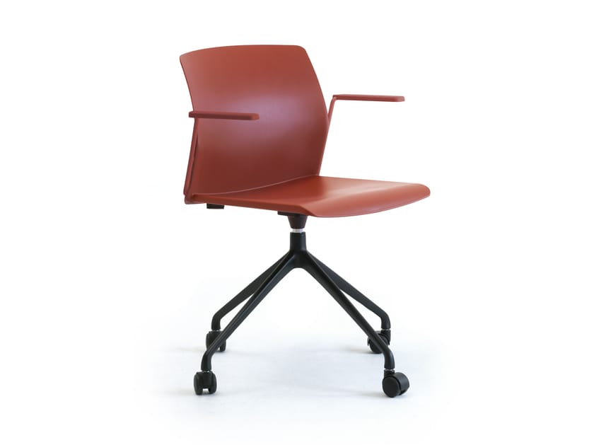 4 спицы рециркулированный пластиковый операционный стул офиса Leyform Ocean ARCH-00005640