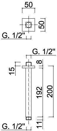 Rubinetteria Giulini Подвесной кронштейн для душа Pablolux F1760 - Вид №1