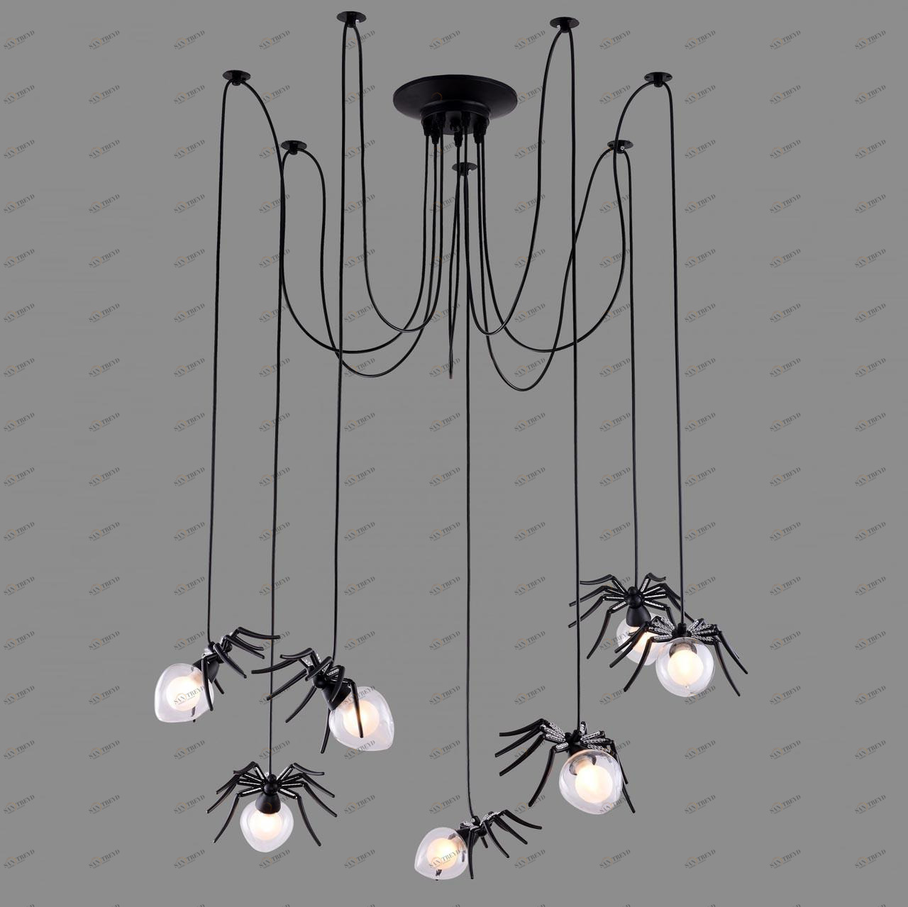 Подвесная люстра Divinare 1308/04 SP-7 DIVINARE ДИЗАЙНЕРСКИЕ 187688 Черный 