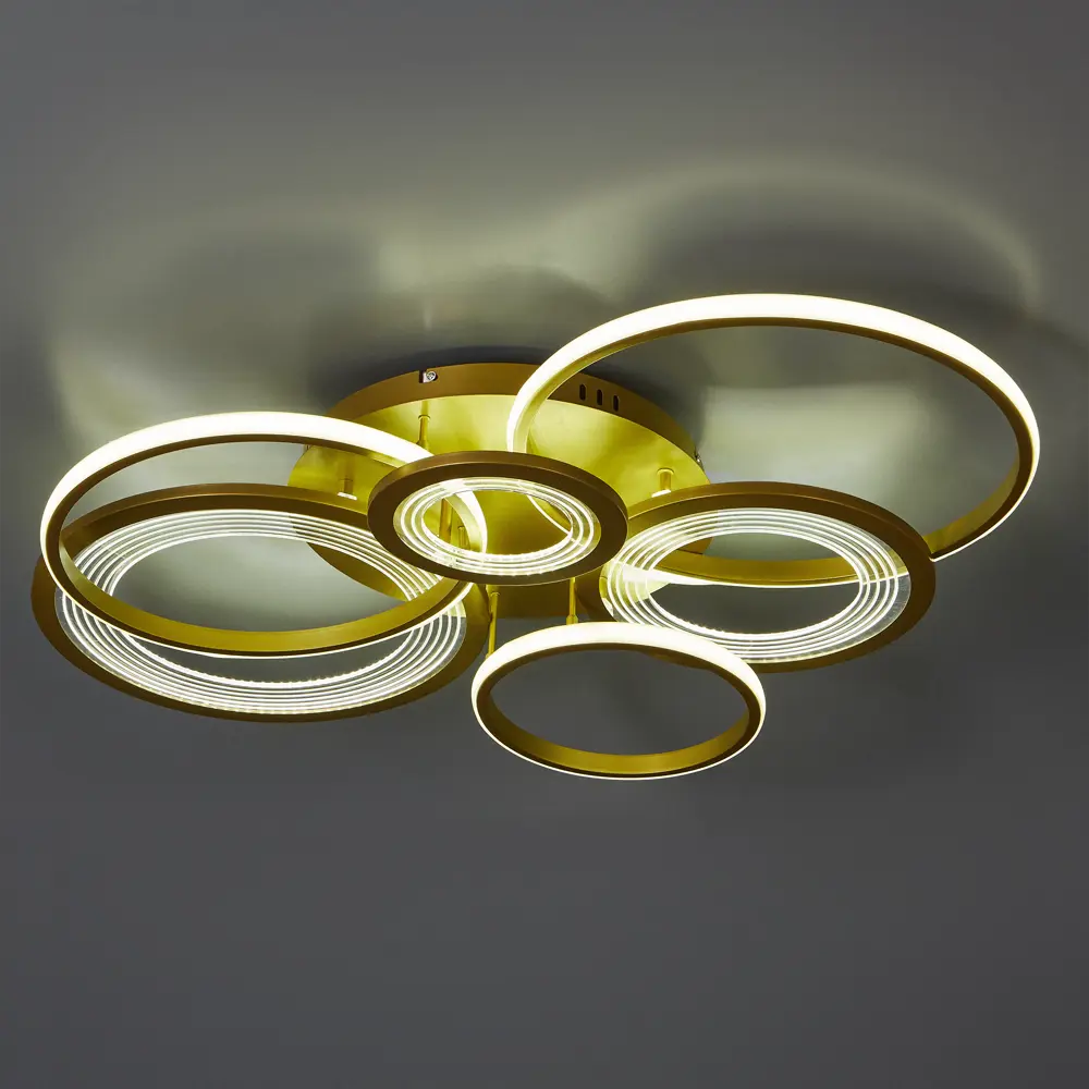 Люстра потолочная светодиодная Escada 10248/6LED с пультом, 31 м², регулируемый белый свет, цвет золотой STLM-2123199 - Вид №2