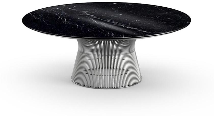KNOLL Круглый журнальный столик из мрамора и стали Platner sun-id-1496293 - Вид №1