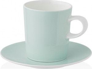 10658023 Mix&Match Чашка кофейная с блюдцем Mix&Match Синергия 100мл, фарфор, зеленая Фарфор костяной