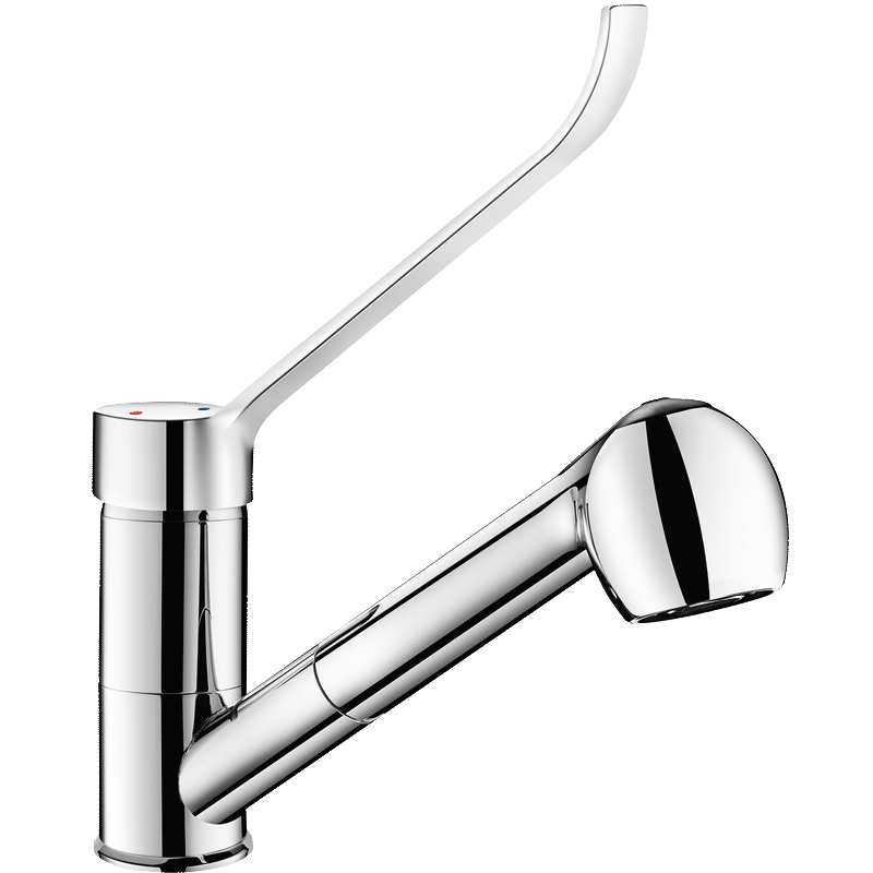 2211LEP Смеситель с балансировкой давления и выдвижной лейкой DELABIE 