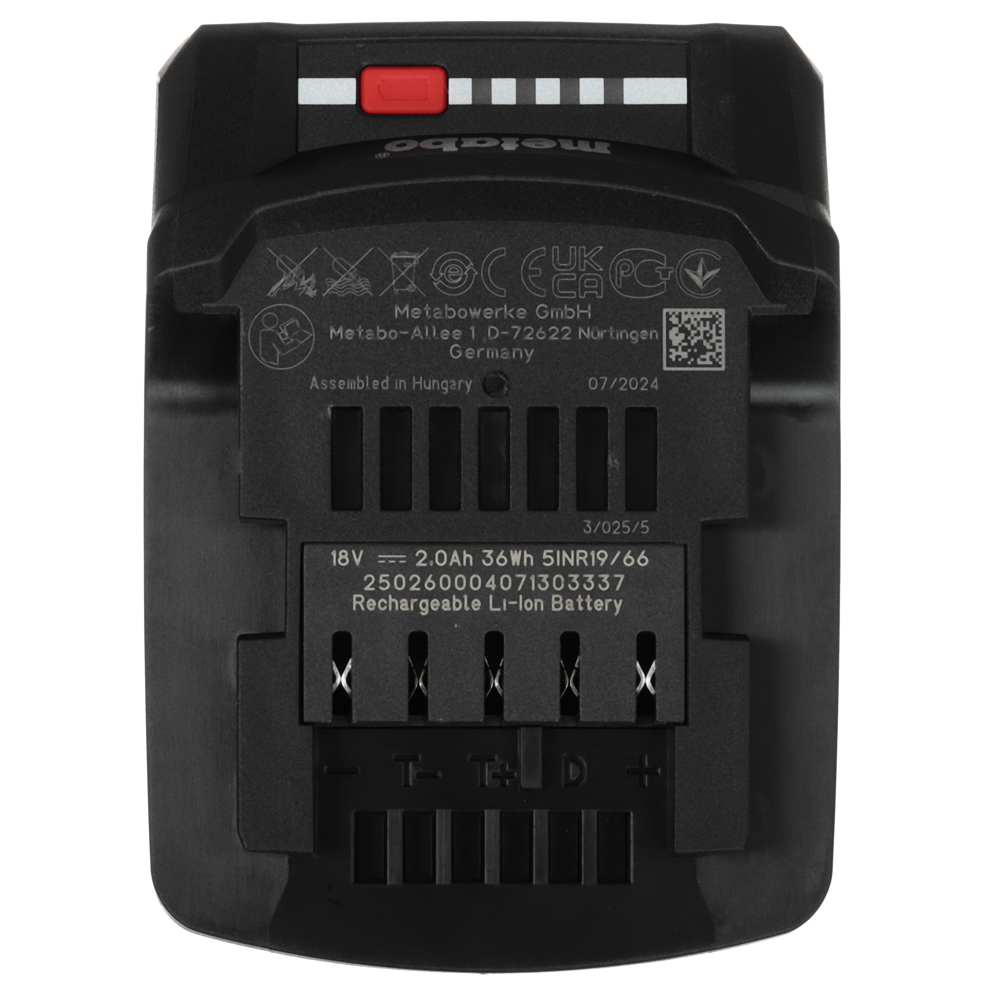 Аккумулятор Metabo 625026000 5480745 STDN-0095397 - Вид №2