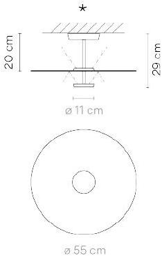 Vibia Металлический светодиодный потолочный светильник Flat 5915 - Вид №4