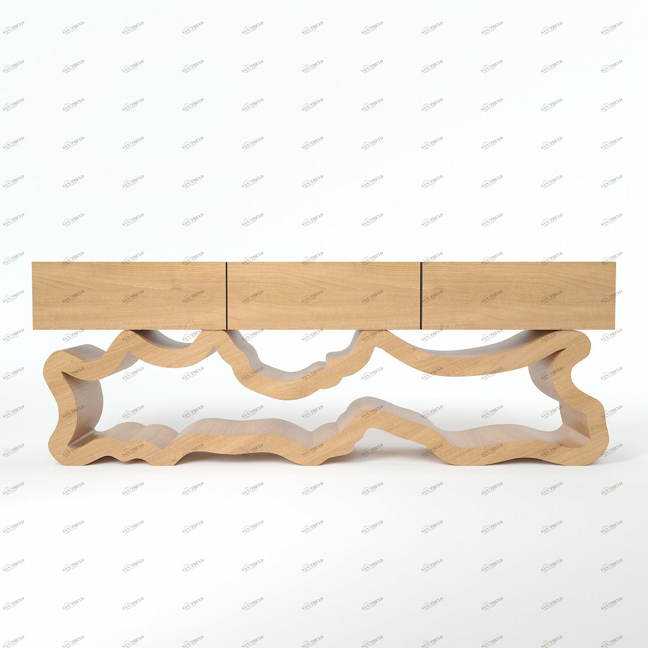 Консоль с 3 ящиками 57х160 см дуб "Эклер" ODINGENIY  00-3885830 Беленый дуб;бежевый 