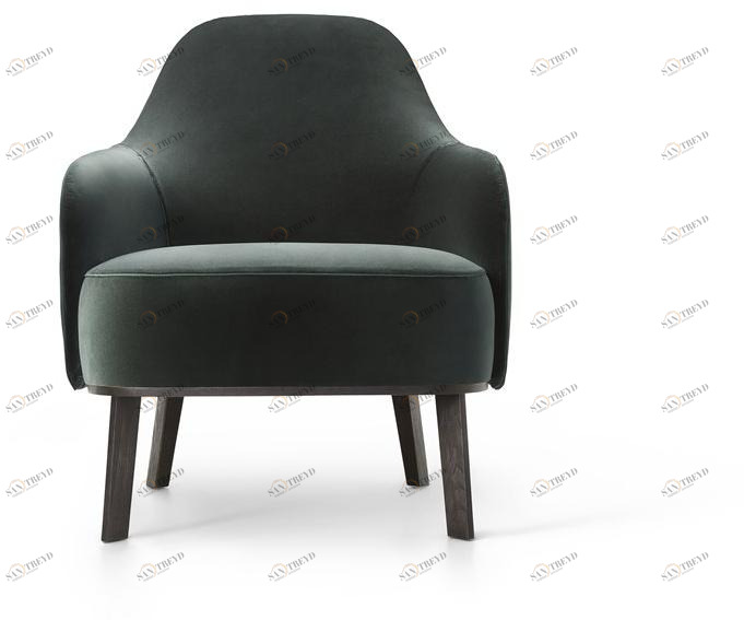 Lema Мягкое кожаное кресло с подлокотниками sun-id-1414916