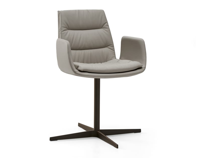 Кожаный спиц поворотный стул с подлокотниками EFORMA Lady ARCH-00147859