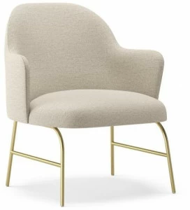 Viccarbe Кресло из ткани с подлокотниками Aleta Albumebr-albumabr