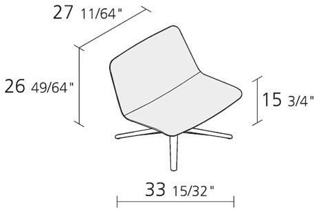 Alias Вращающееся кресло из ткани с 4 спицами Slim sun-id-1406581 - Вид №4
