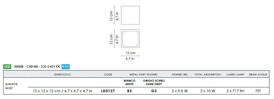 Литой алюминиевый светодиодный настенный светильник Zafferano Солнце ARCH-00072549 - Вид №3