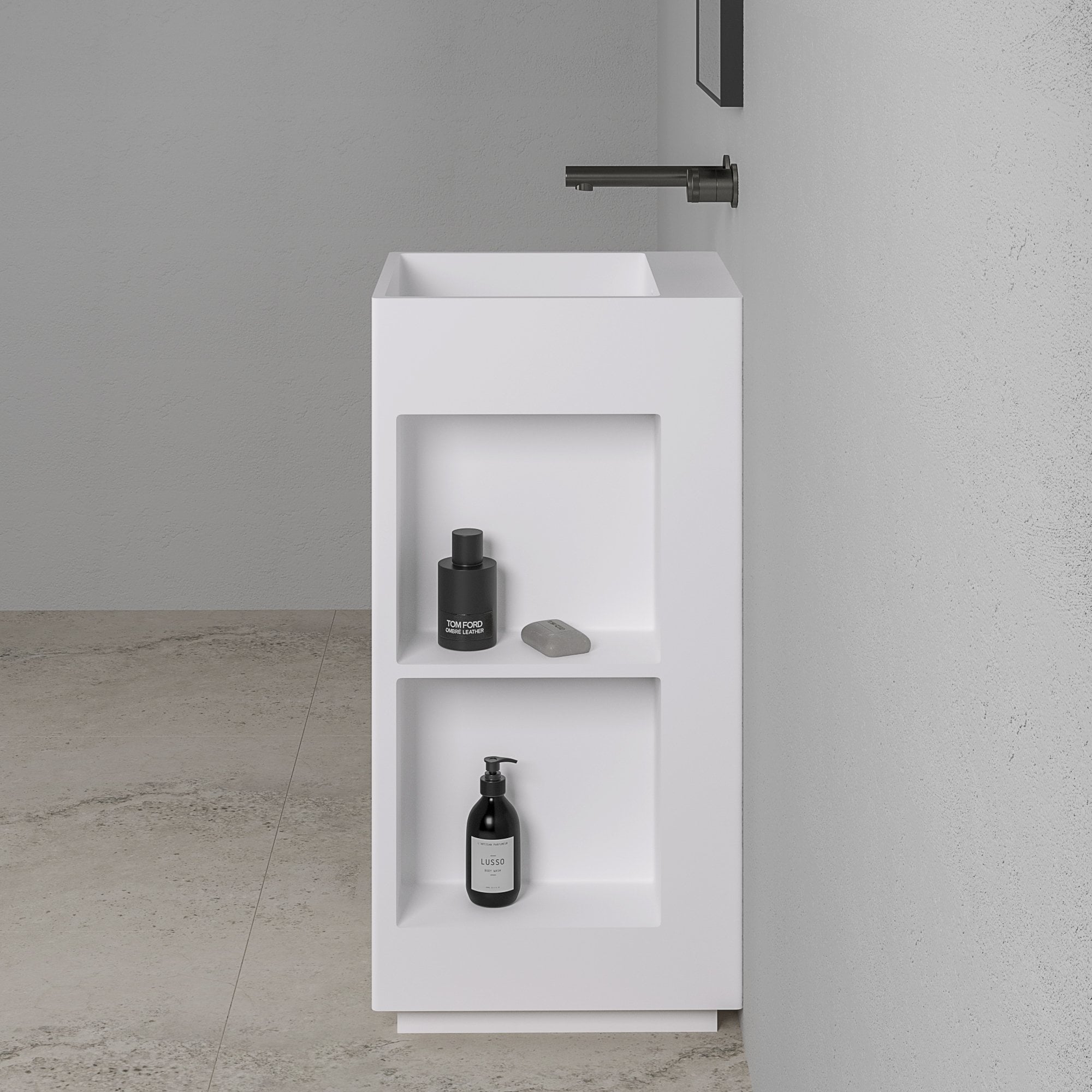 Прямоугольная отдельно стоящая раковина из смолы LUSSO Ethos ARCH-00120405 - Вид №4