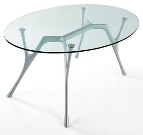Caimi Brevetti Овальный стол из стали и стекла Pegaso sun-id-1399354 - Вид №2