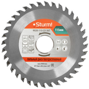 Диск пильный Sturm! 9020-115x22x36T 1287250