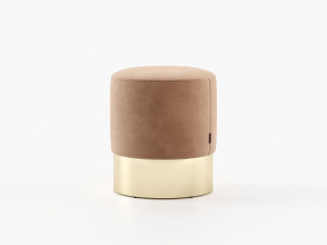 Круглый пуф из ткани