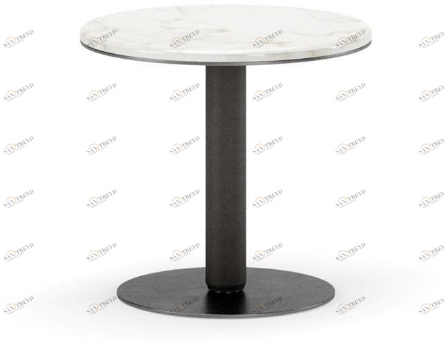 SM Living Couture Круглый мраморный журнальный столик и основание обтянуто кожей Hoffman Tvn_07
