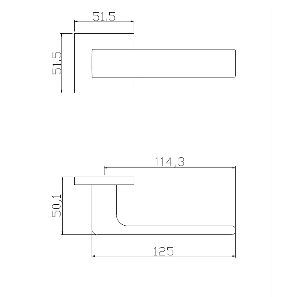 Дверные ручки EDSON EDS-179H-Q2 в белом цвете 85170513 STLM-0059409 - Вид №4