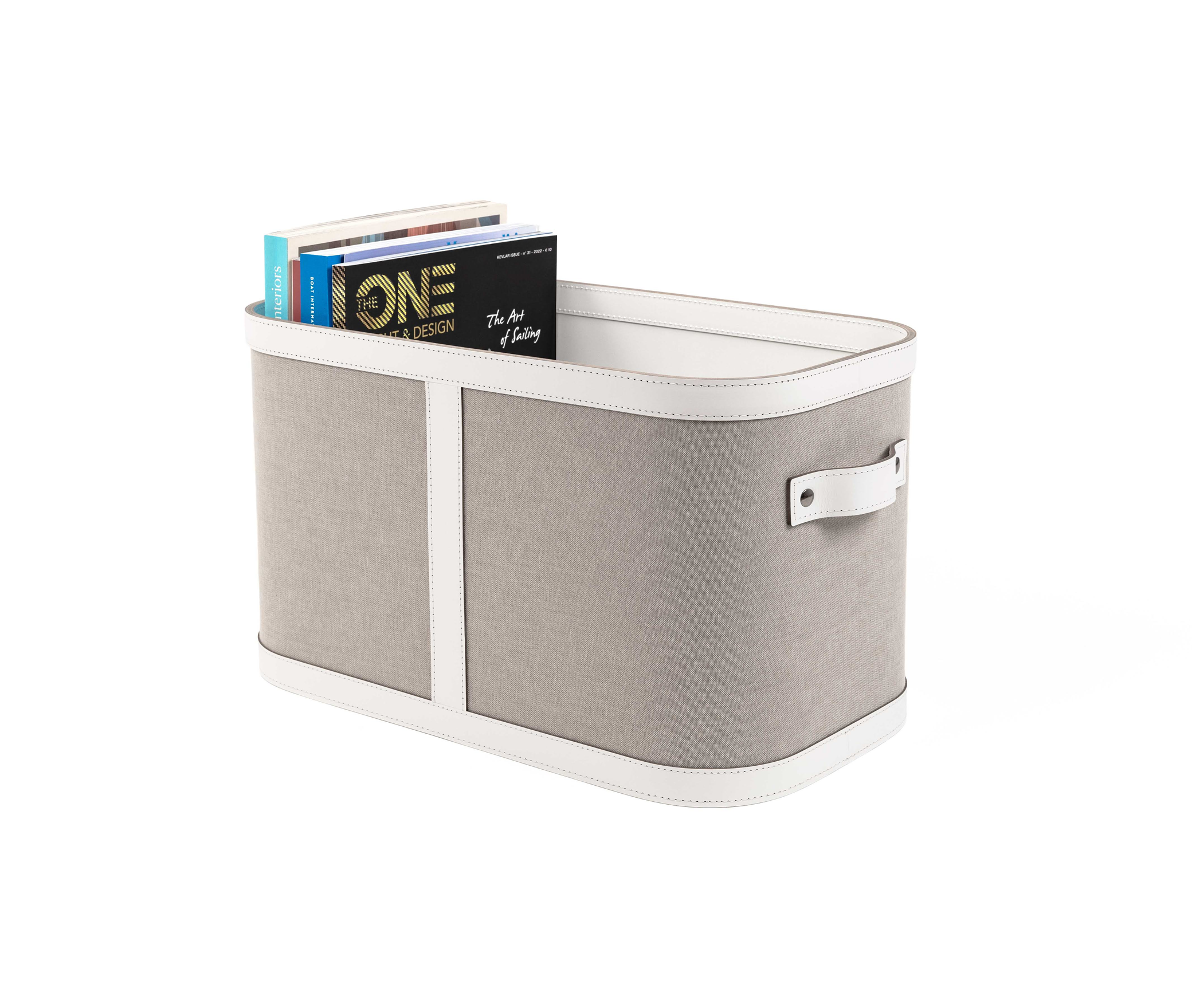 Маленькая корзинка Penelope с ручками - 45X25XH25 см / регенерированная кожа_манго Pinetti 00.4231.082.036 - Вид №2