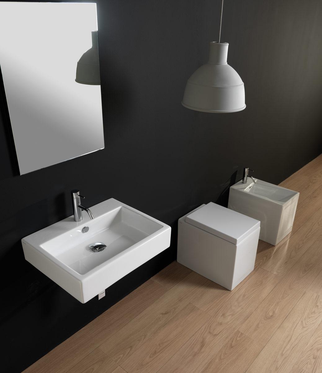 QULAV800 Подвесная раковина настенная GSG CERAMIC Quad - Вид №1