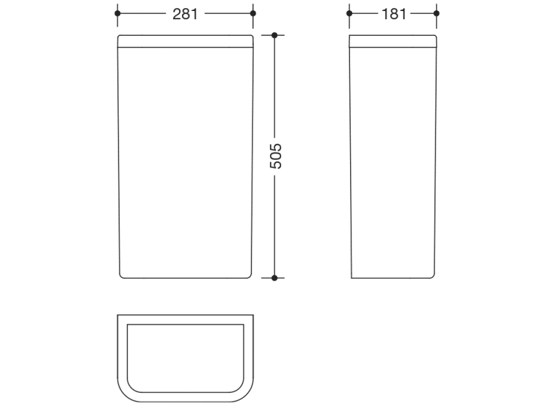 477.05B20198 корзина для бумаг HEWI Neuheiten SAN  - Вид №5