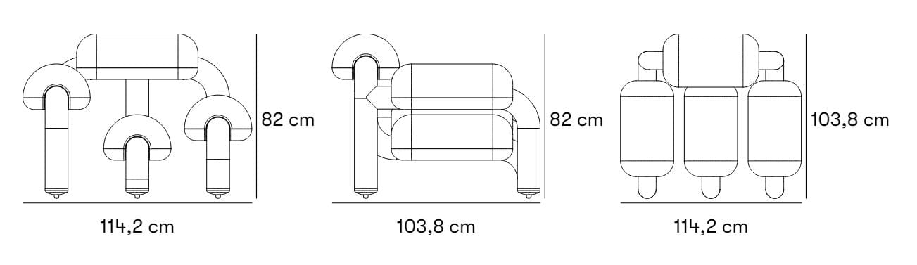 Кресло из стали и ткани Nola Industrier LOBSTER ARCH-00057172 - Вид №3