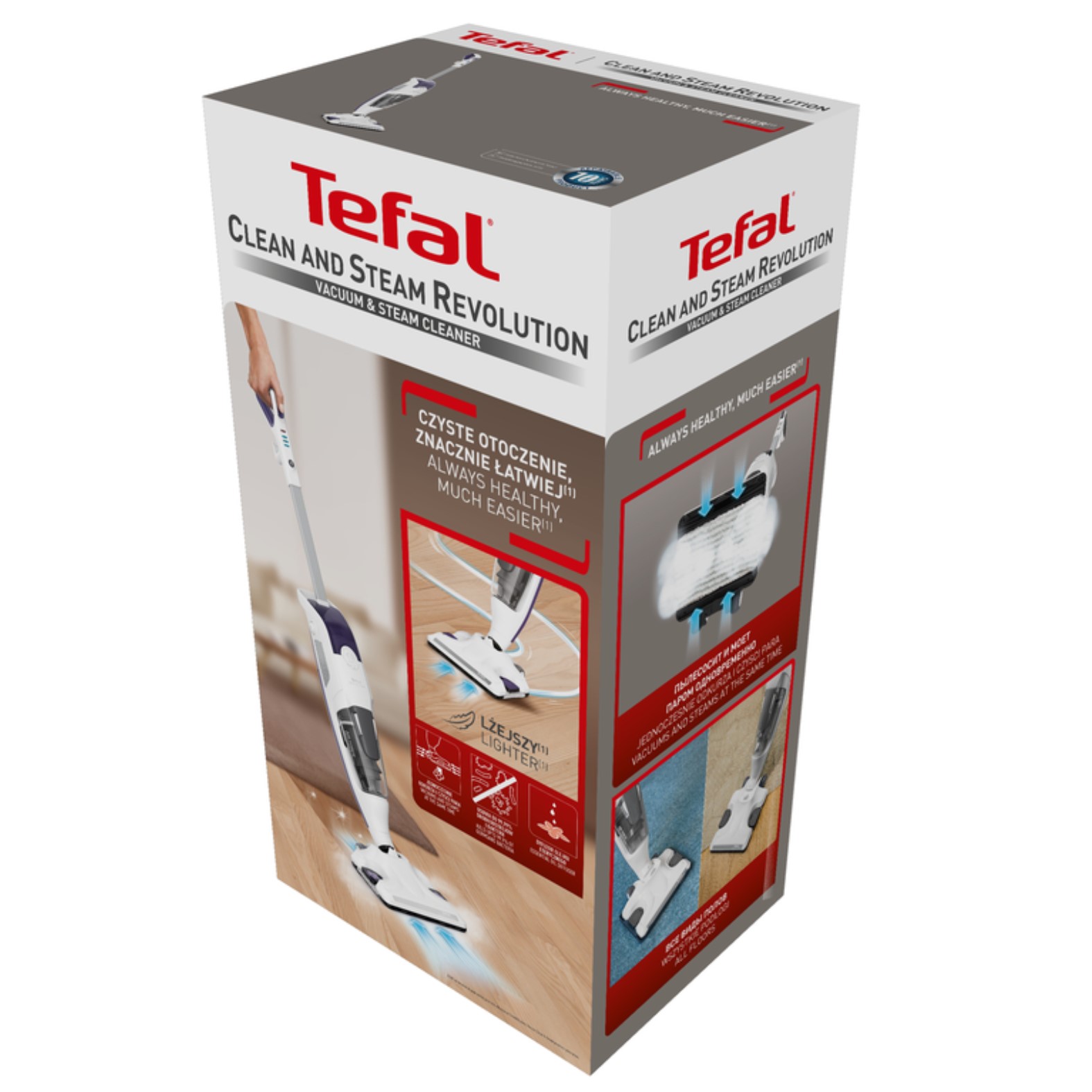 5489935 Паровой пылесос вертикальный   Tefal Clean&Steam VP7751WH  белый STDN-0094908 - Вид №4