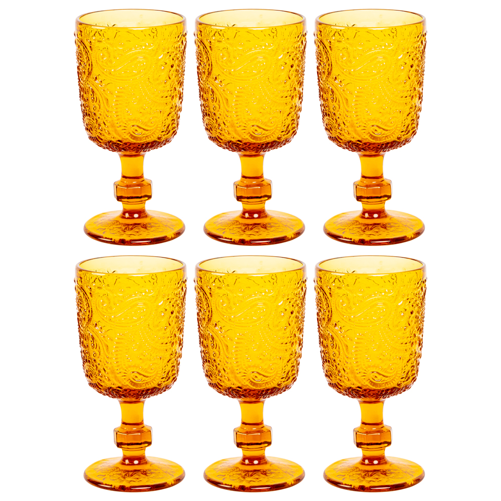 21091711 Комплект бокалов «Пэйсли» (6 штук, янтарь) Object Desire Светский прием  - Вид №2