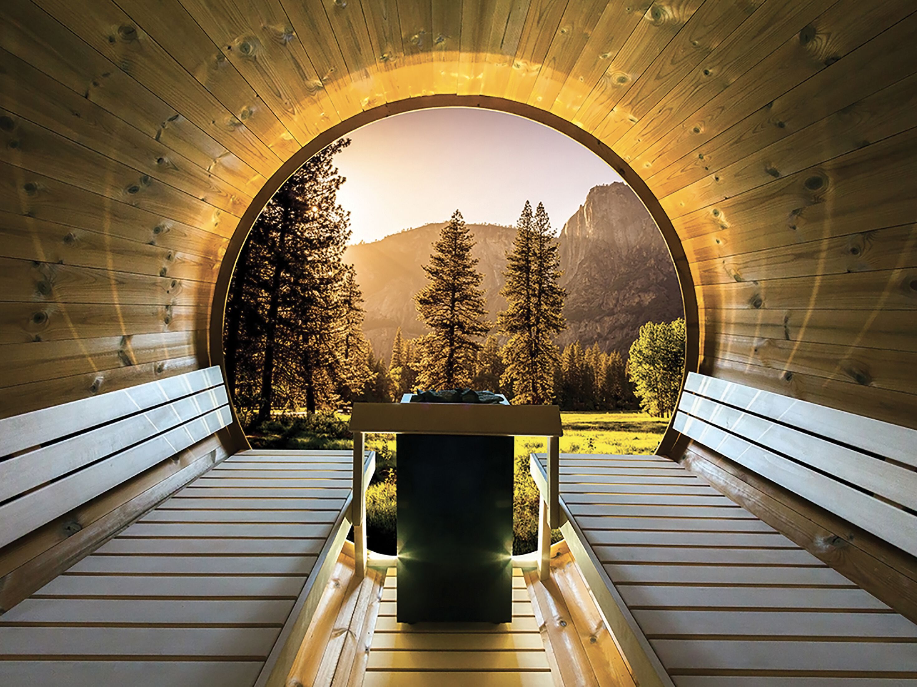 Наружная сауна из термообработанной сосны Kinedo Sauna per esterno ARCH-00007684