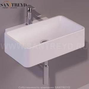 FL16BIANCOMATT Подвесная раковина настенная прямоугольная Simas Flow белая