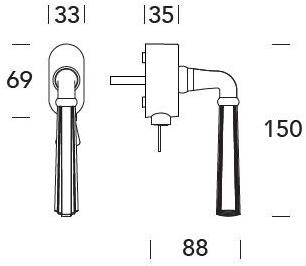 Reguitti Дк оконная ручка с замком Charme A900dkc6758 - Вид №3