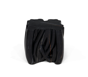 0-092 Монохромный черный столик из искусственного мрамора Boca Do Lobo