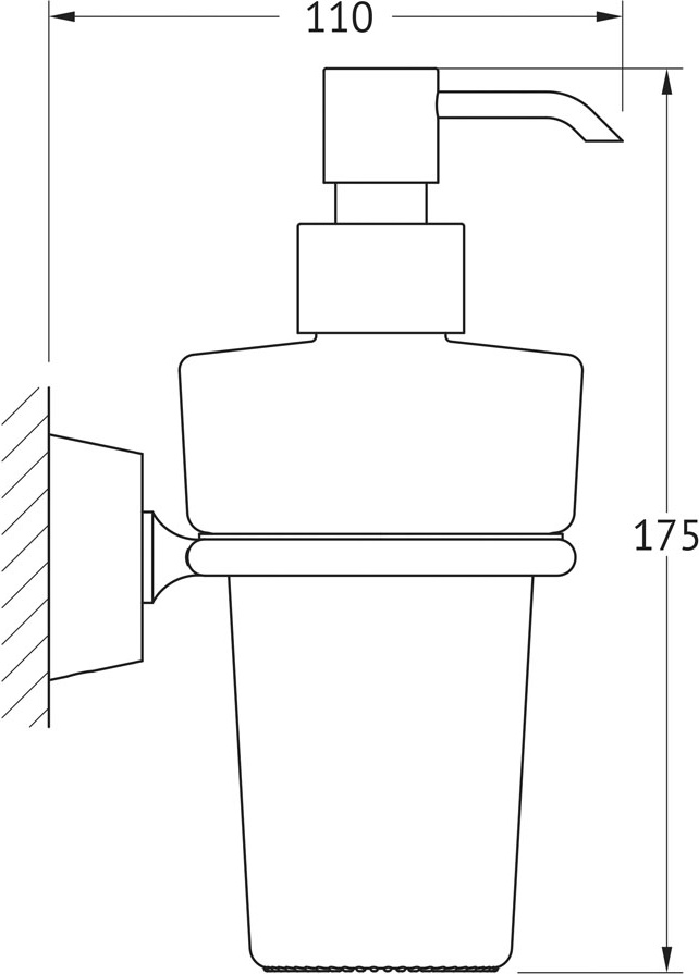 VIZ 009 Держатель с дозатором жидкого мыла FBS Vizovice - Вид №1