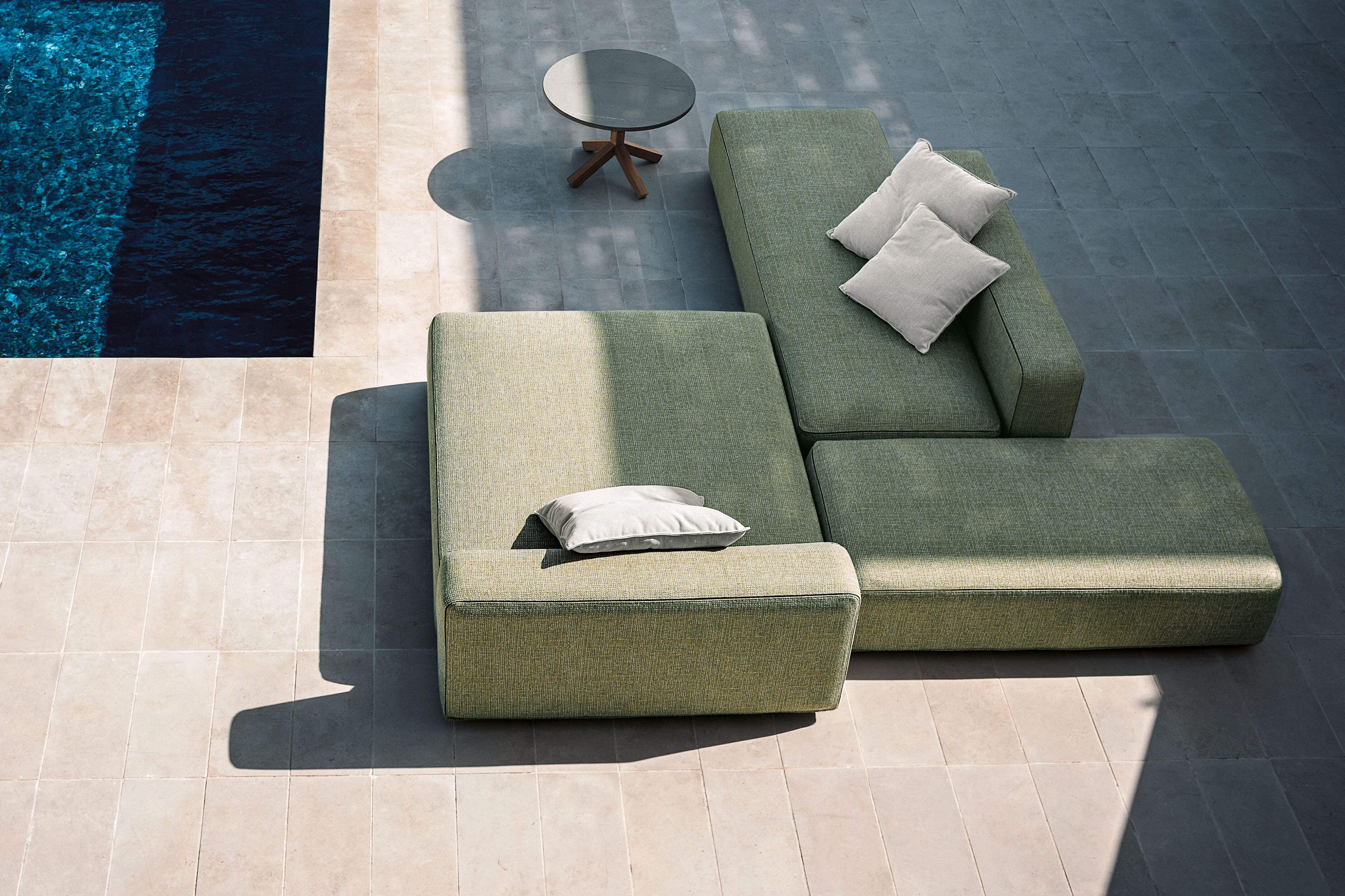 Ткань сад диван с полуостровом RODA Денди ARCH-00100096