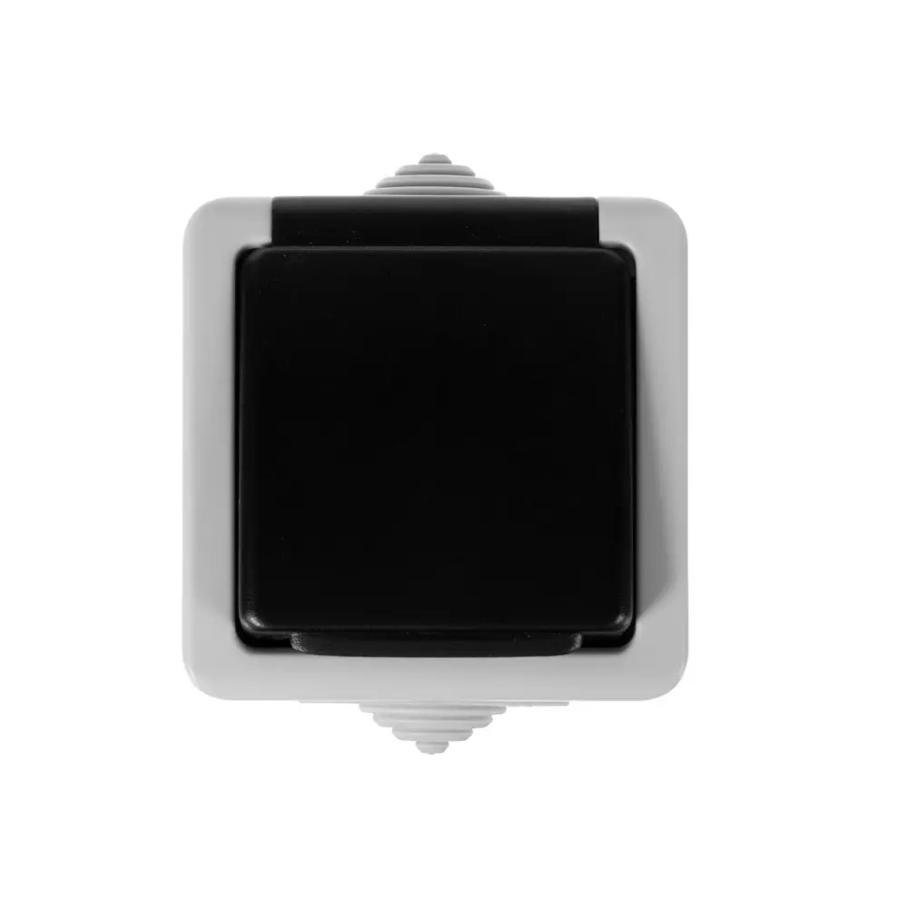 Розетка AQUA с зеземлением, IP54 16А/250V, серая LK STUDIO STLM-2003678 - Вид №1