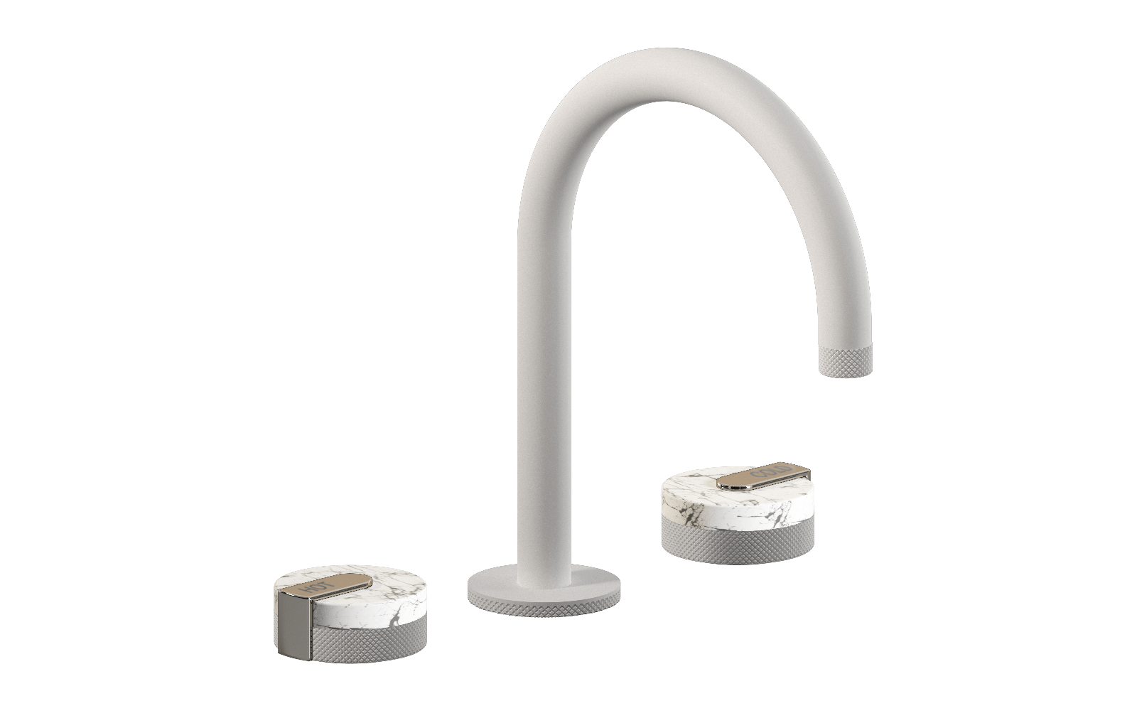 E-11512-R2MW-L1PN-WT Смеситель для умывальника на 3 отвертия GRAFF MOD+