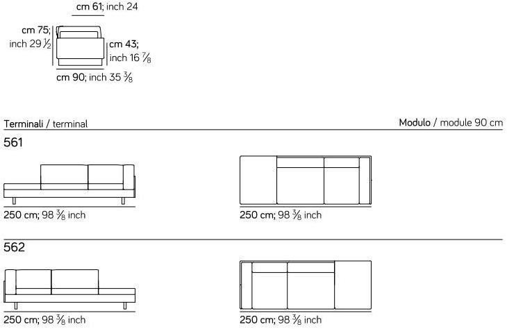 AMURA Угловой диван кожаный на 4 места Tau Am006.339+294 - Вид №10
