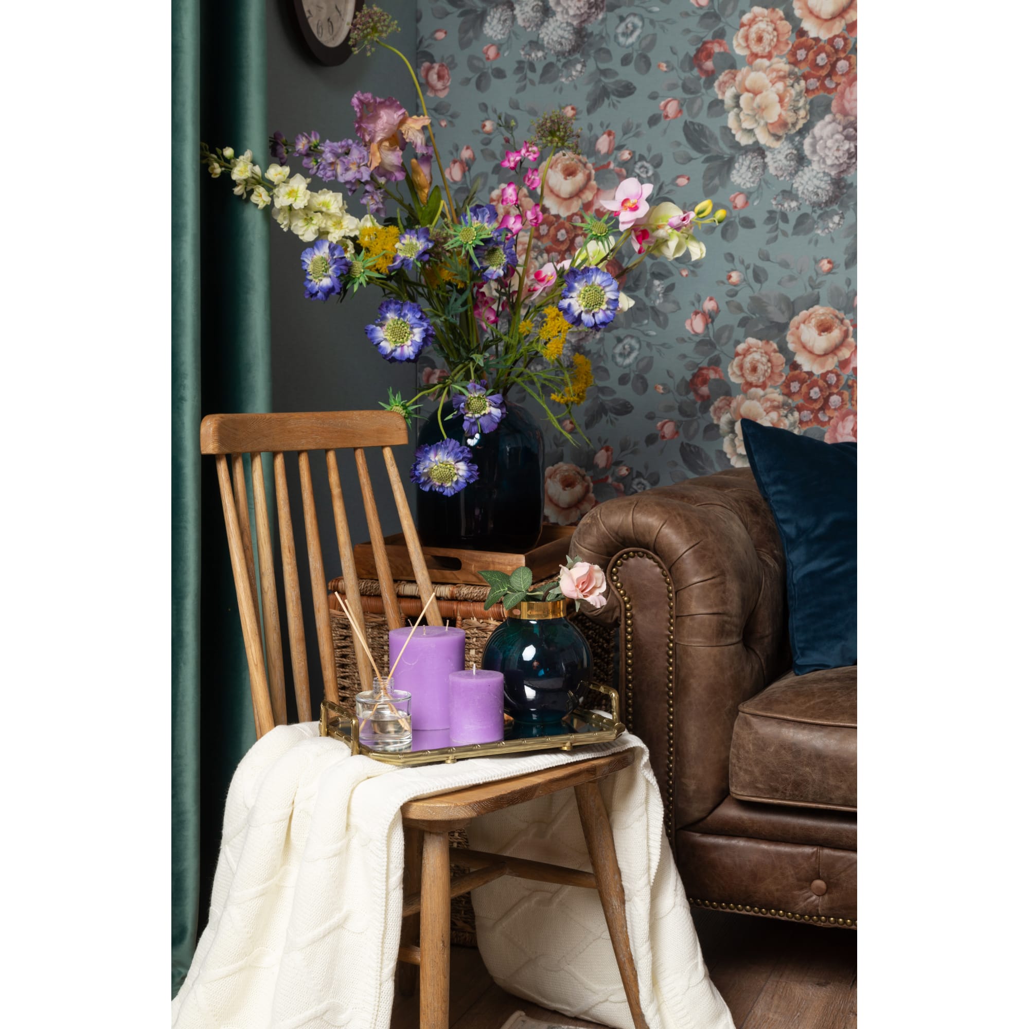 82018414 Свеча-столбик «Рустик», 7х8 см, цвет сиреневый Santreyd  - Вид №4