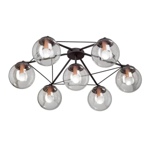 Люстра потолочная «Клер», 7 ламп, 14 м², цвет черный