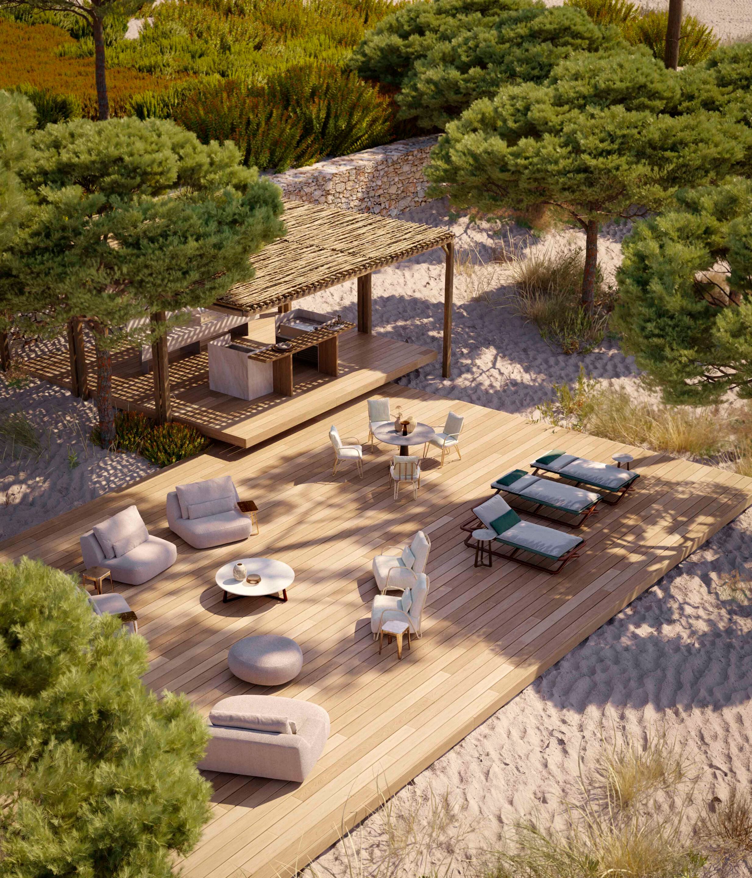 Бронзовый прямоугольный садовый столик Exteta Moonlight ARCH-00053616 - Вид №16