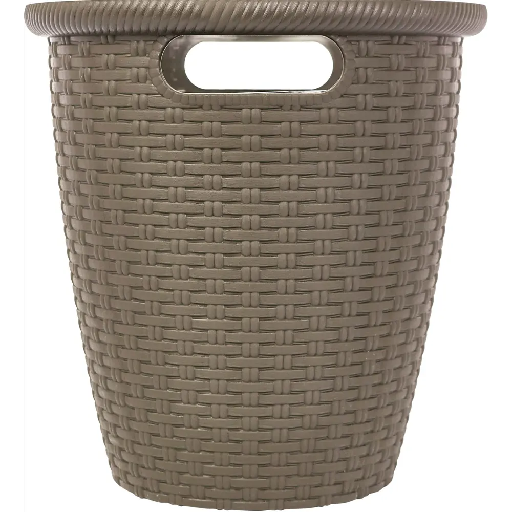 Кашпо для цветов Ingreen Rattan ø26.6 h27.5 см v10 л пластик французский платан 89359540 STLM-2037057 - Вид №1