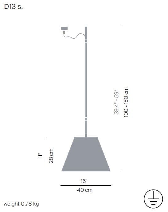 Подвесной светильник из поликарбоната LUCEPLAN Костанца ARCH-00139481