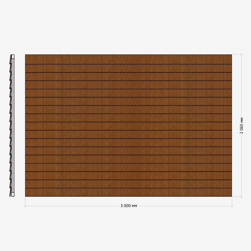 Заборная секция «Жалюзи» 3×2,060м RUSDECKING sun-id-1025059 - Вид №1