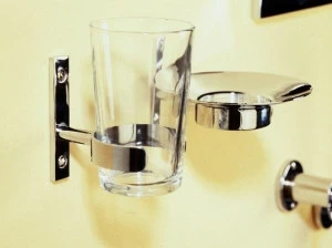 Rapsel Настенный держатель для зубных щеток из стали и стекла Morgans