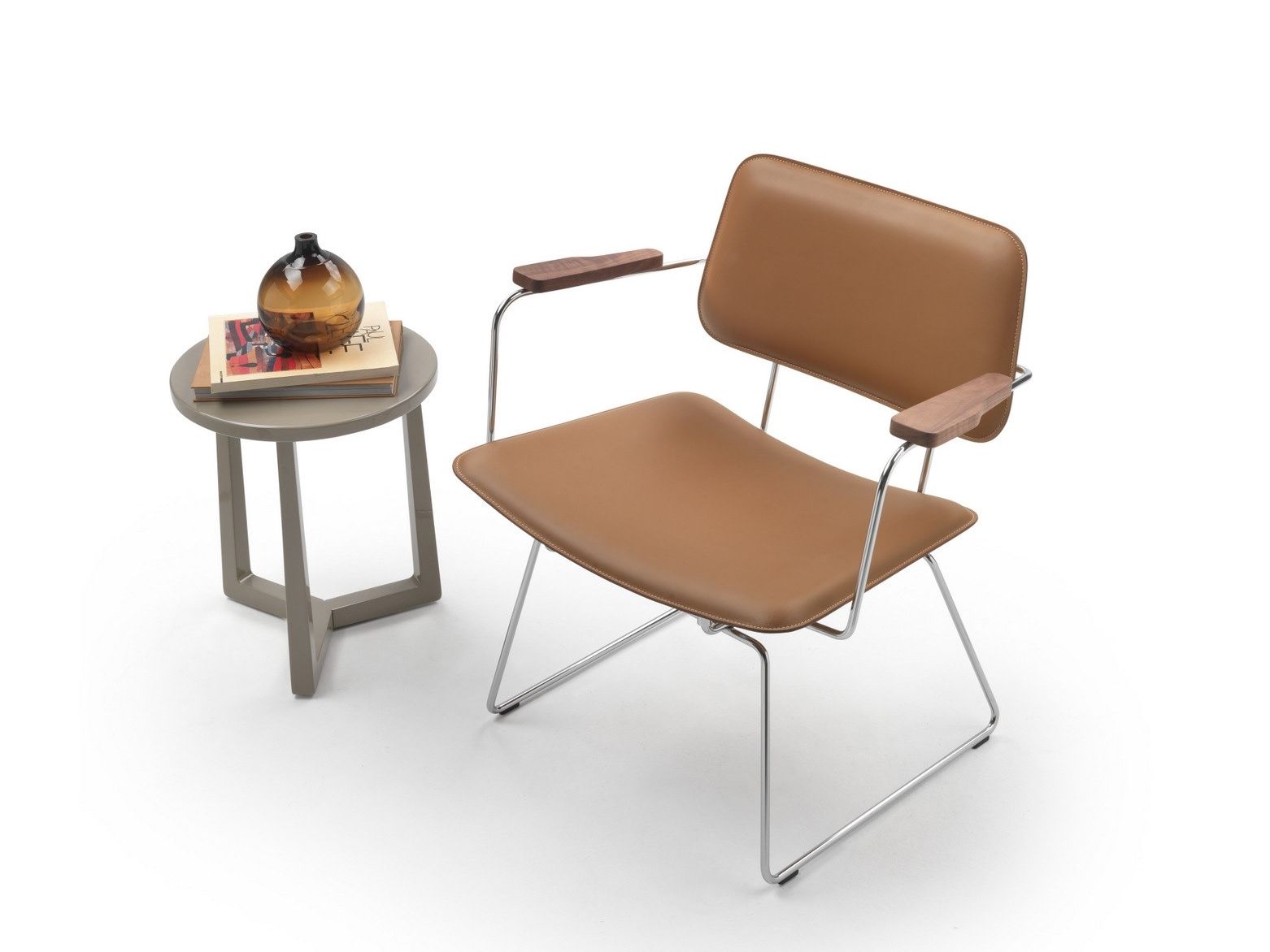 Кожаное кресло с подлокотниками Flexform Echoes S. H ARCH-00007872