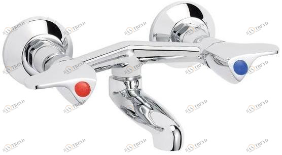 rvb Смеситель для ванны настенный металлический на 2 отверстия в современном стиле Pile & face 1002.11.60